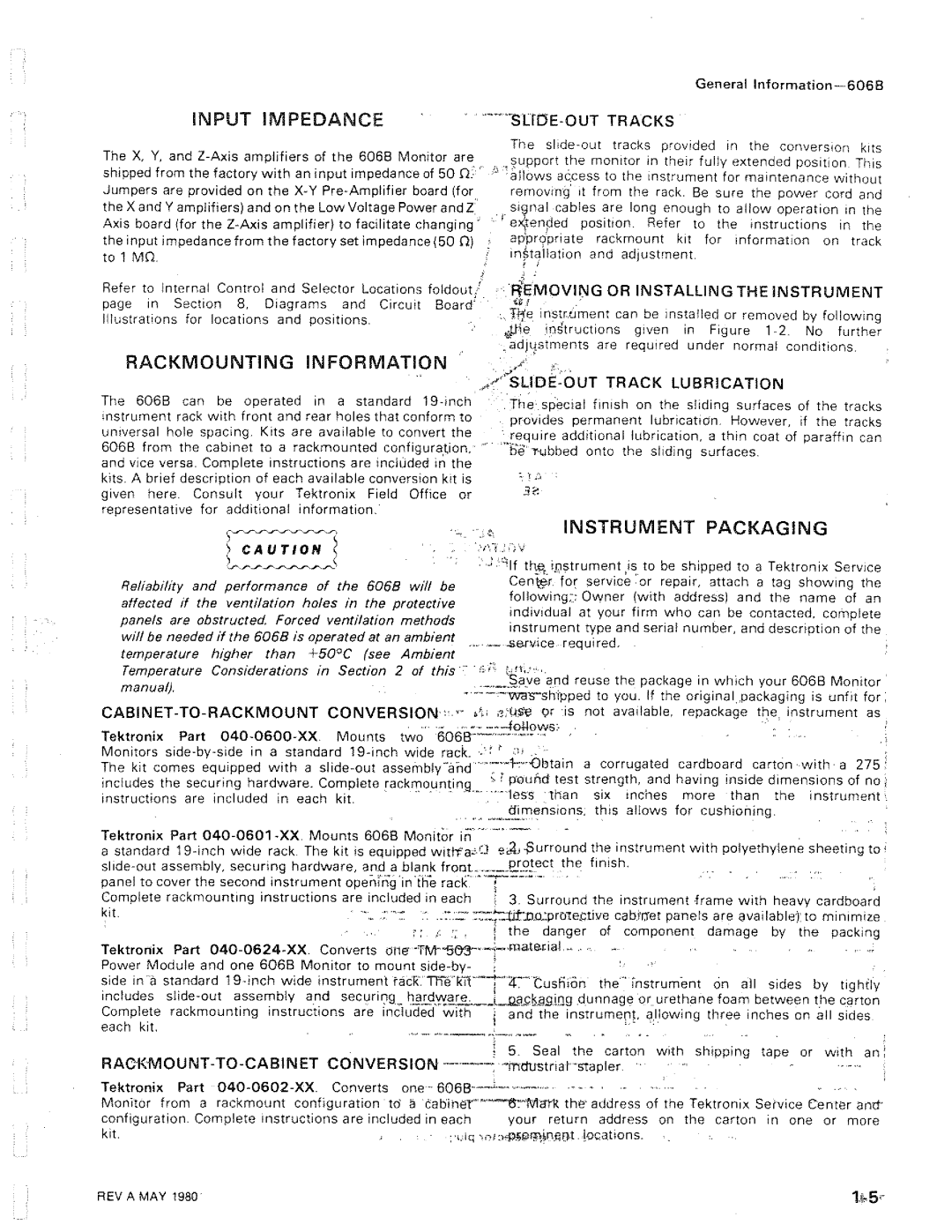 Tektronix 606B manual 