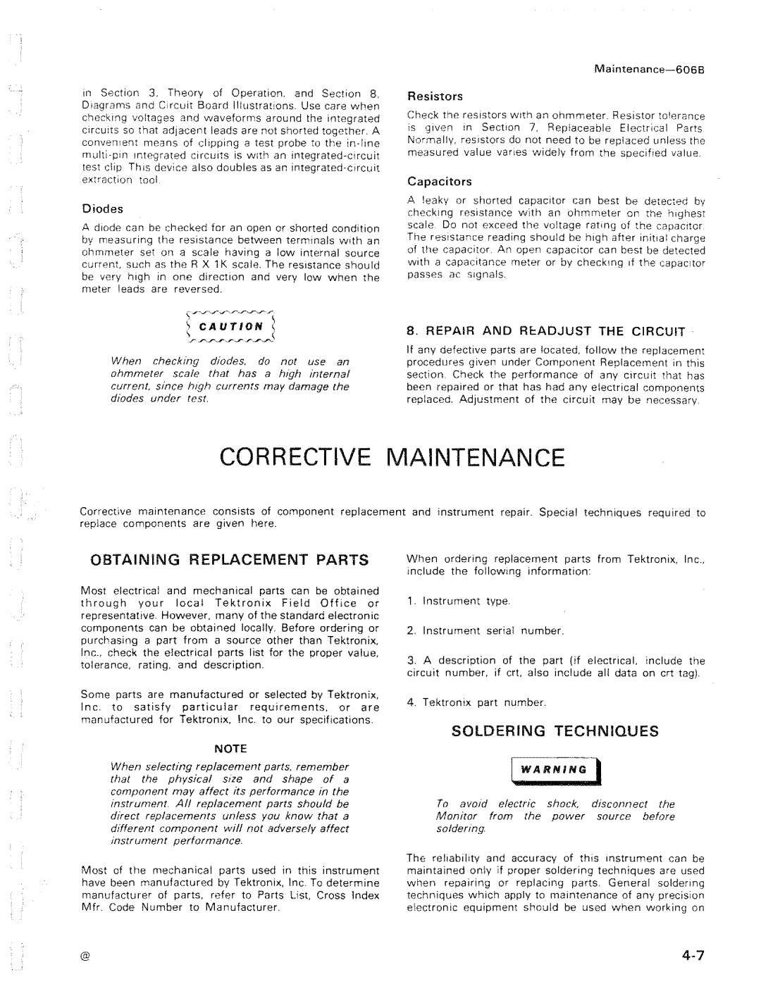 Tektronix 606B manual 