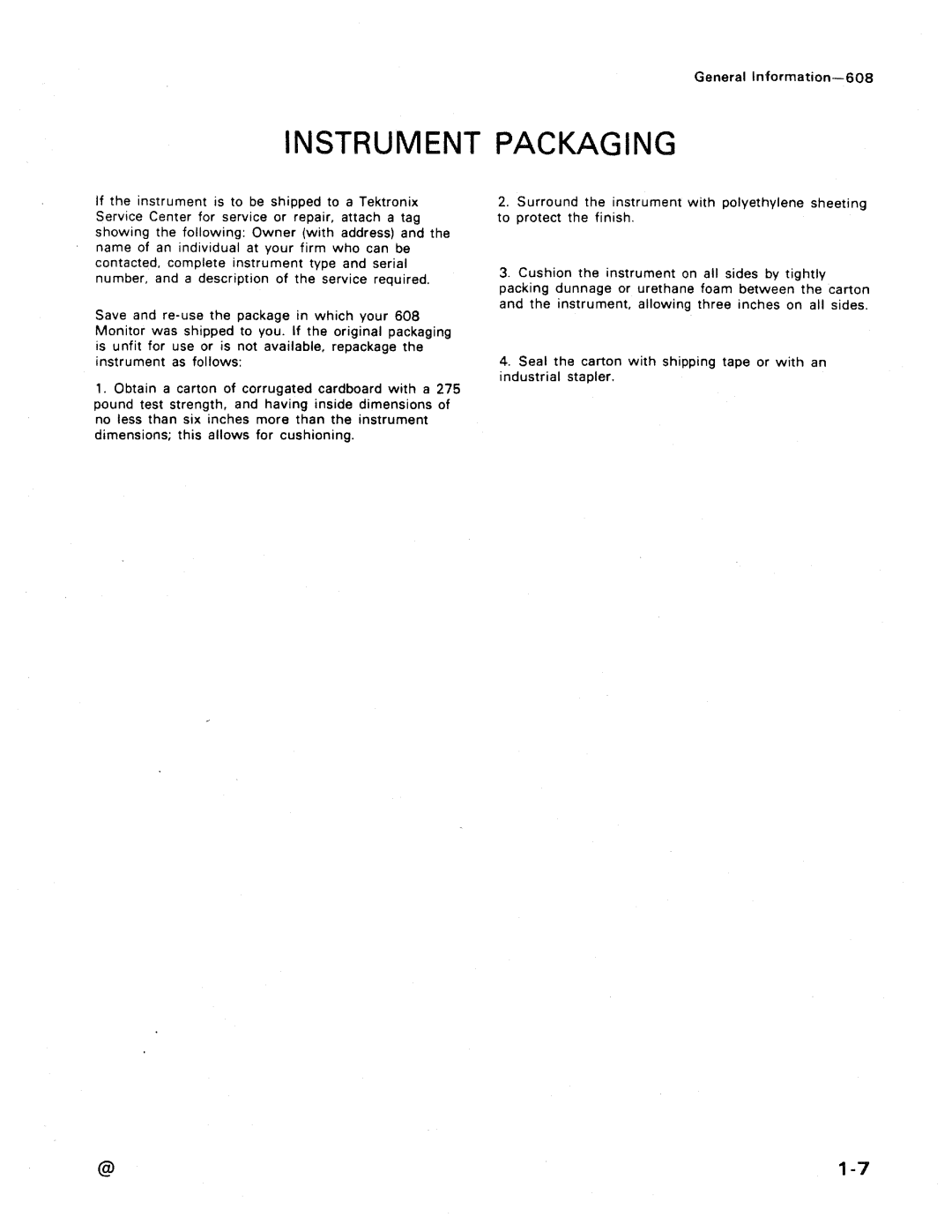 Tektronix 608 manual 