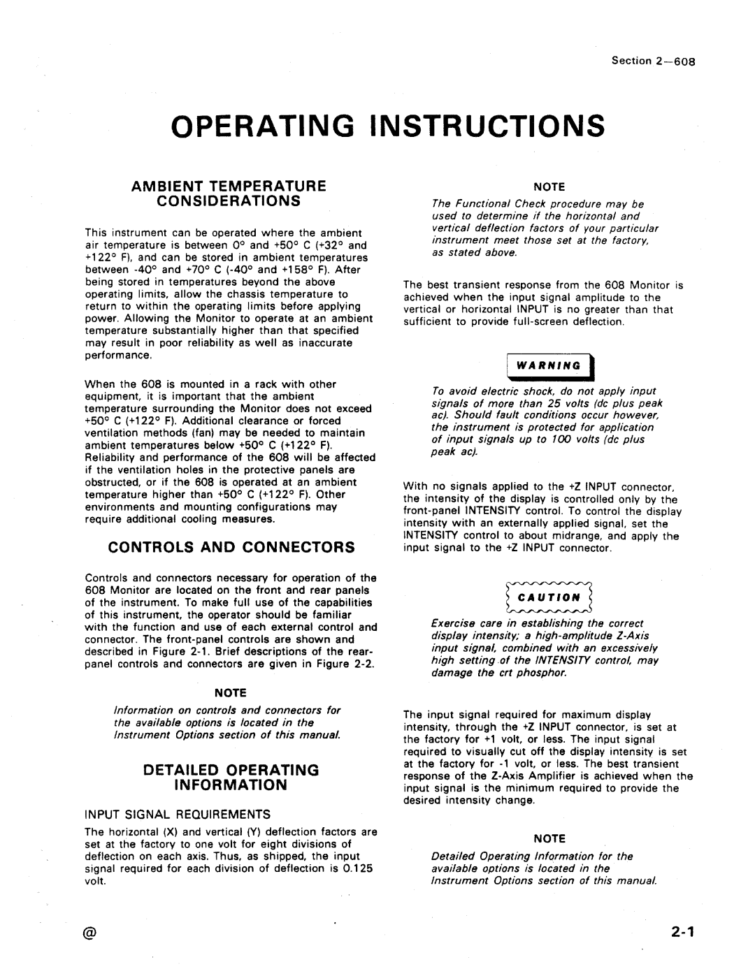 Tektronix 608 manual 