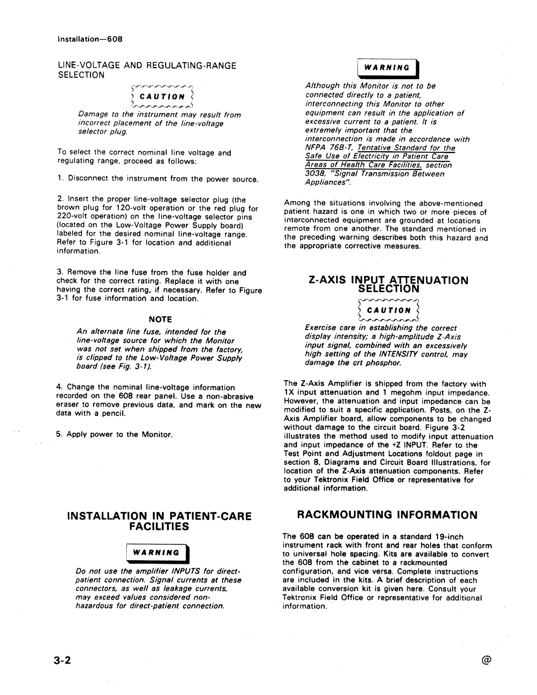 Tektronix 608 manual 