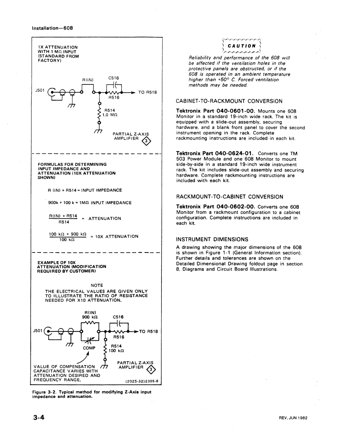 Tektronix 608 manual 