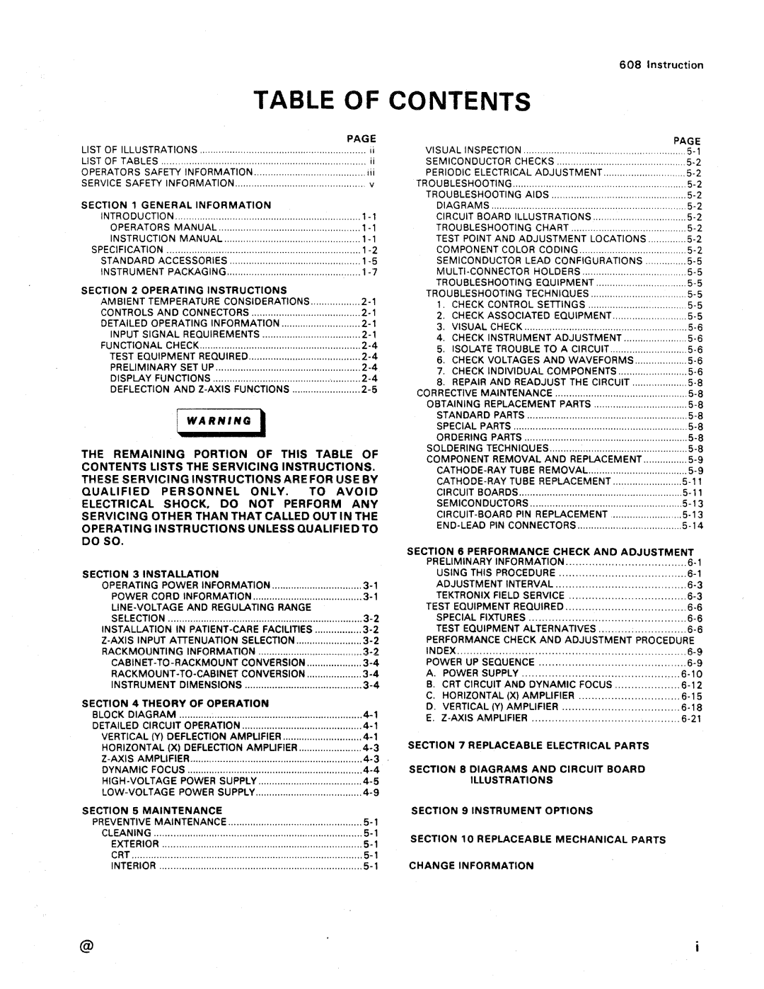 Tektronix 608 manual 