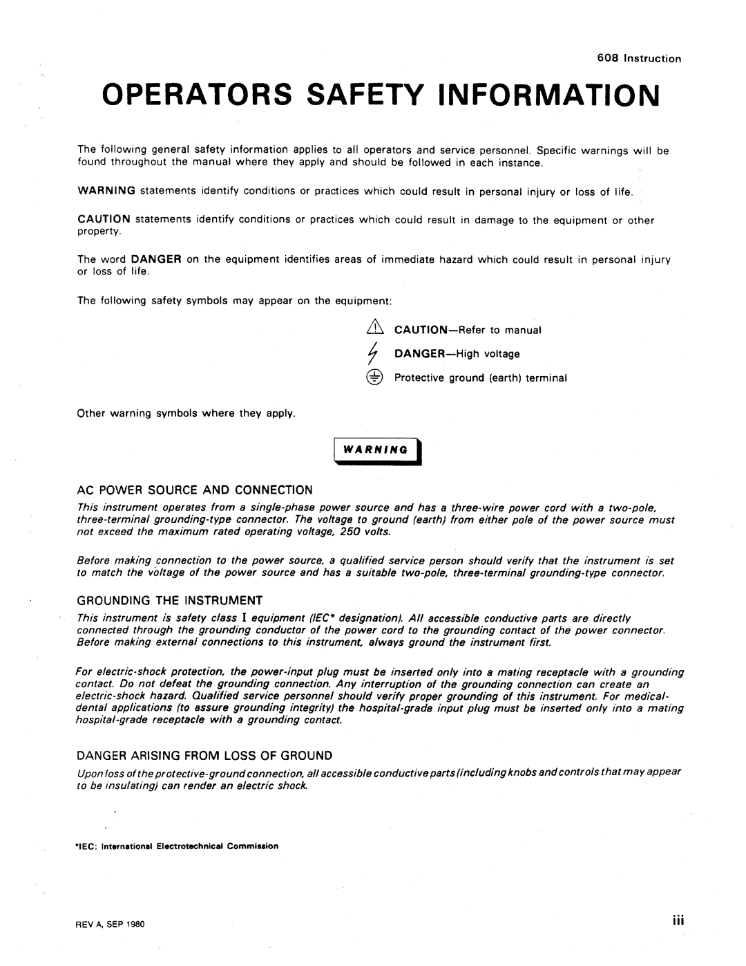 Tektronix 608 manual 