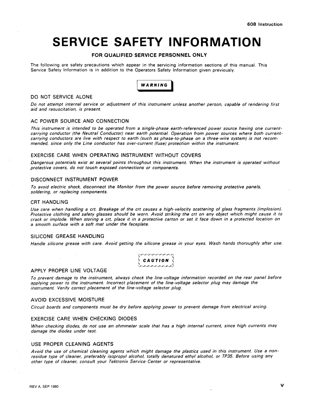 Tektronix 608 manual 