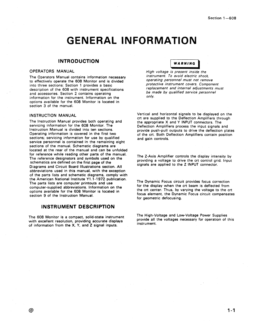 Tektronix 608 manual 