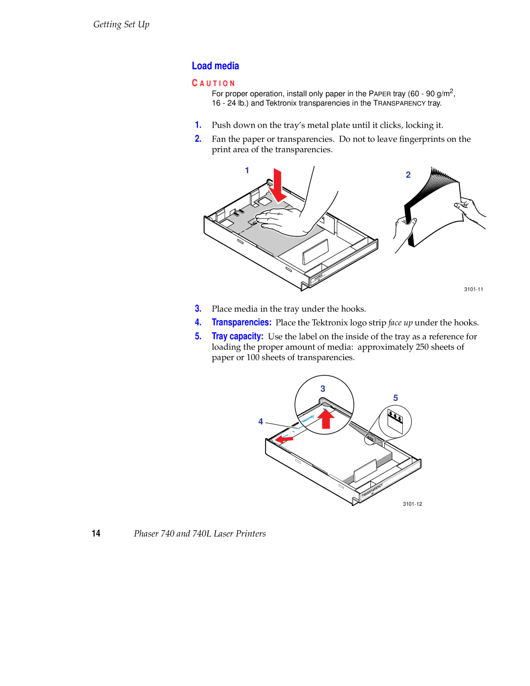 Tektronix 740L setup guide Load media 