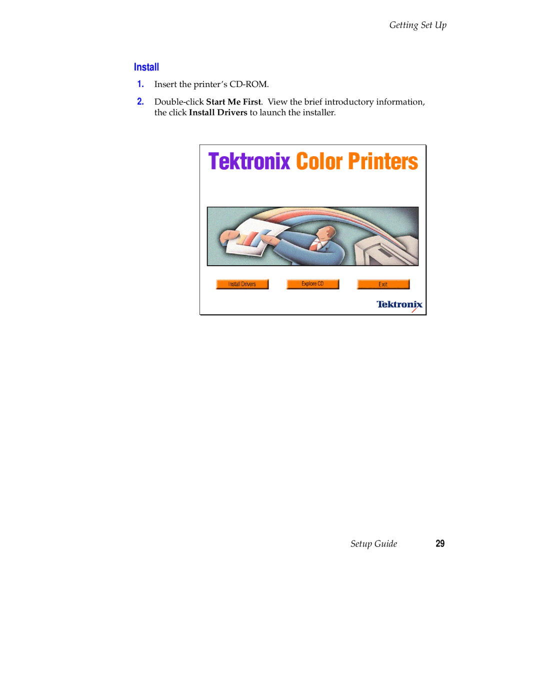 Tektronix 740L setup guide Install 