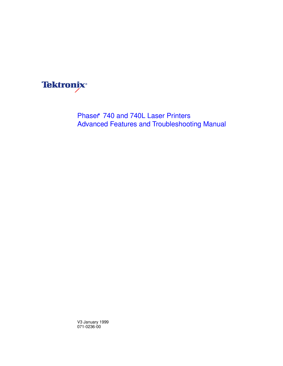 Tektronix 740L manual V3 January 071-0236-00 