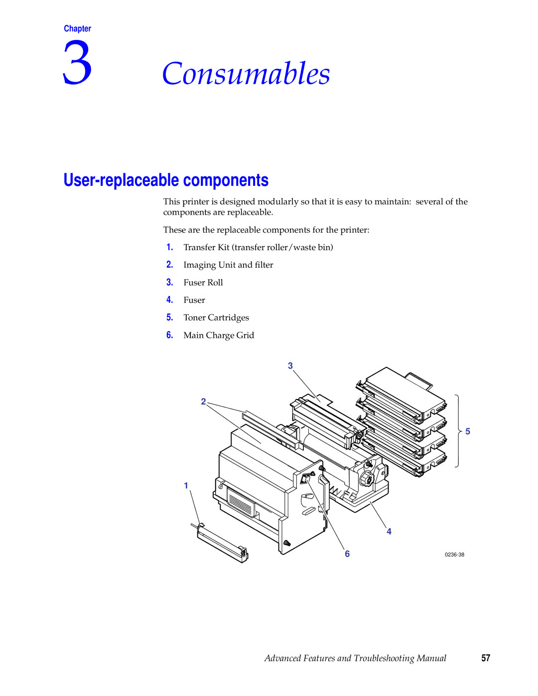 Tektronix 740L manual Consumables, User-replaceable components 