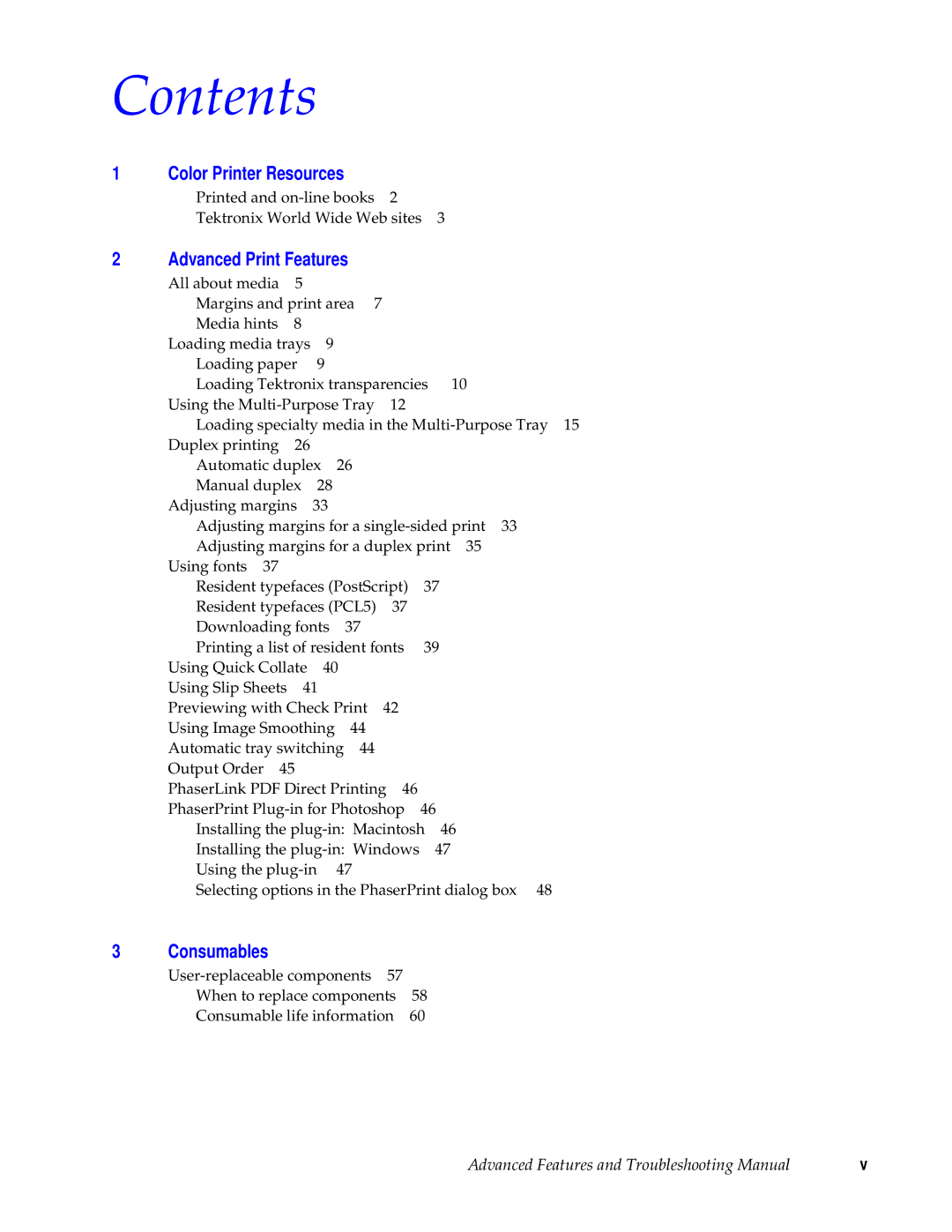 Tektronix 740L manual Contents 