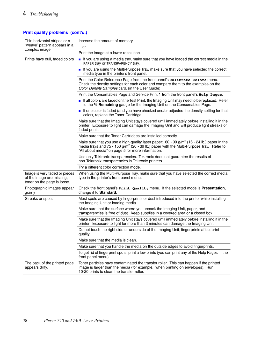 Tektronix 740L manual Quality 