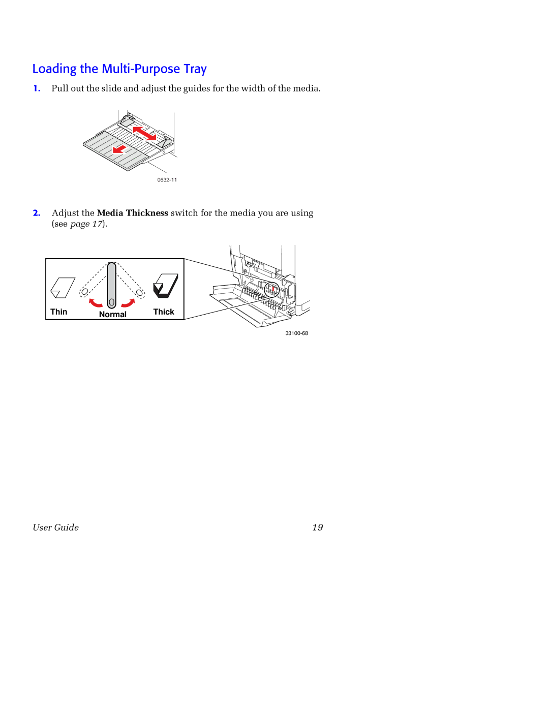 Tektronix 750 manual Loading the Multi-Purpose Tray 