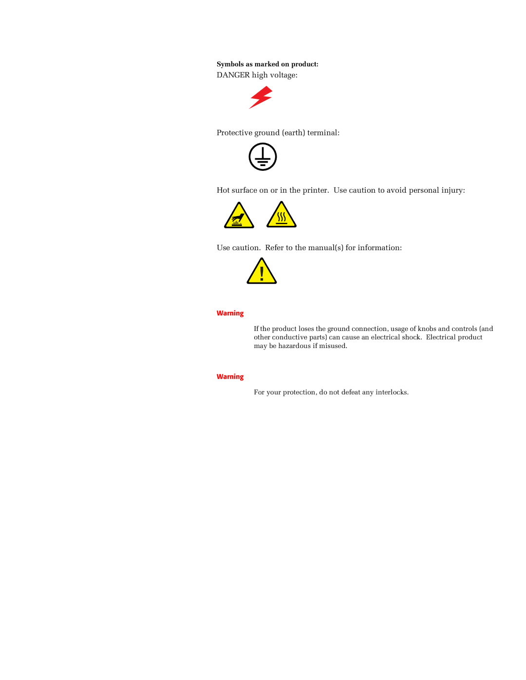 Tektronix 750 manual Symbols as marked on product 