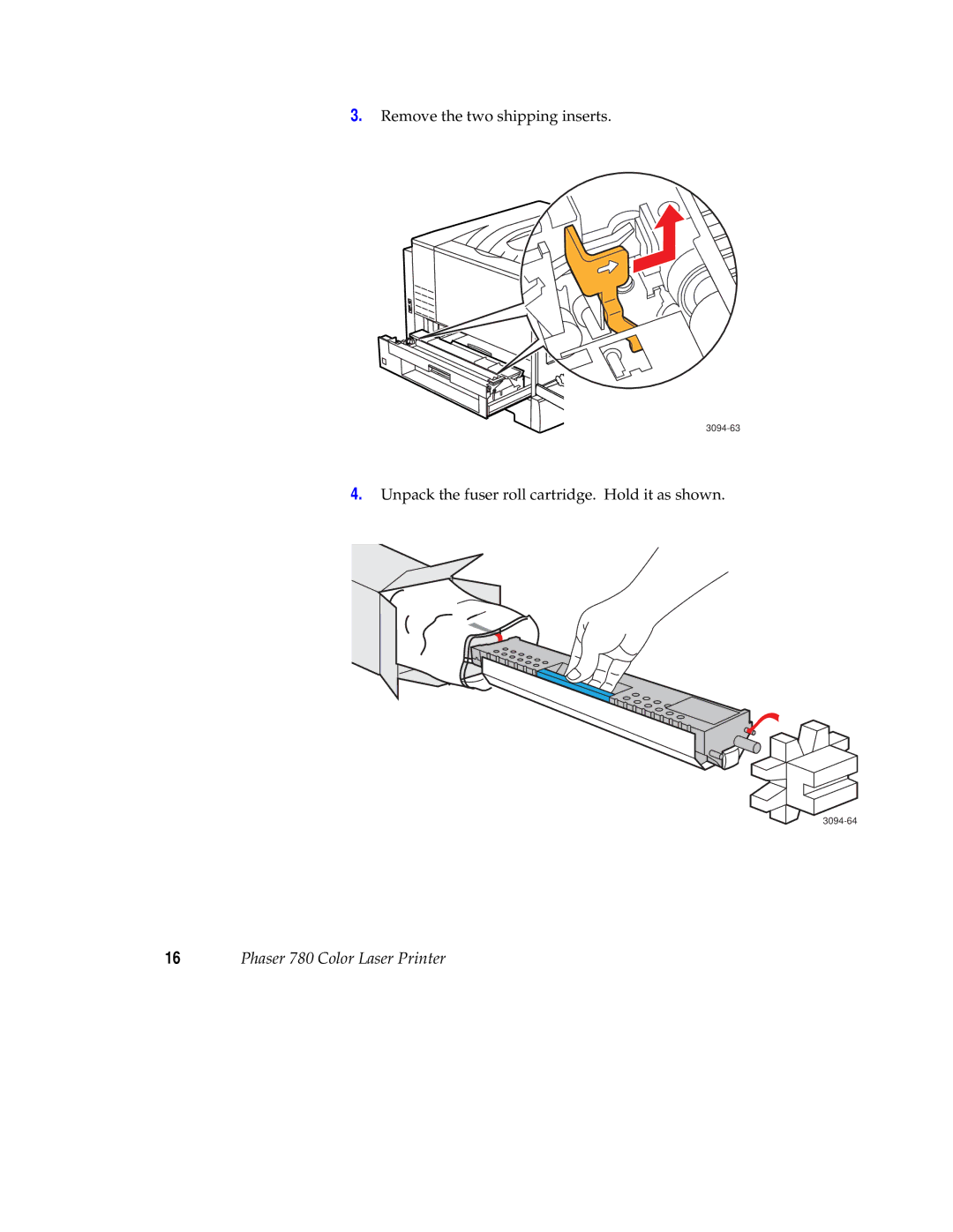 Tektronix 780 setup guide Remove the two shipping inserts 