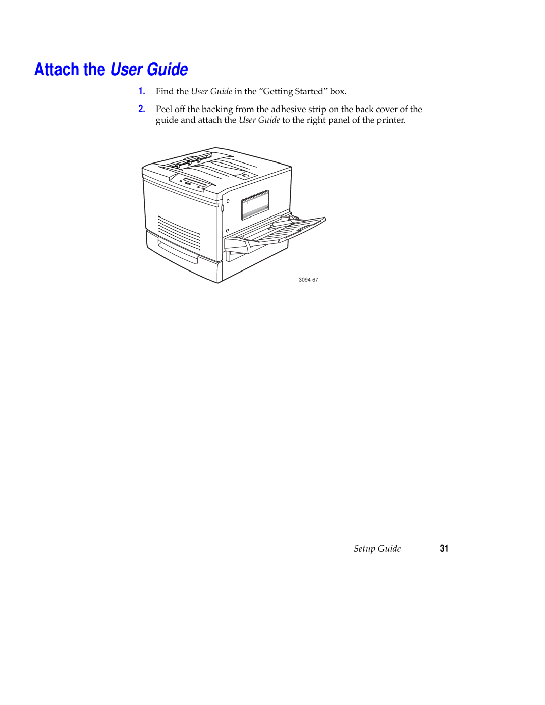 Tektronix 780 setup guide Attach the User Guide 