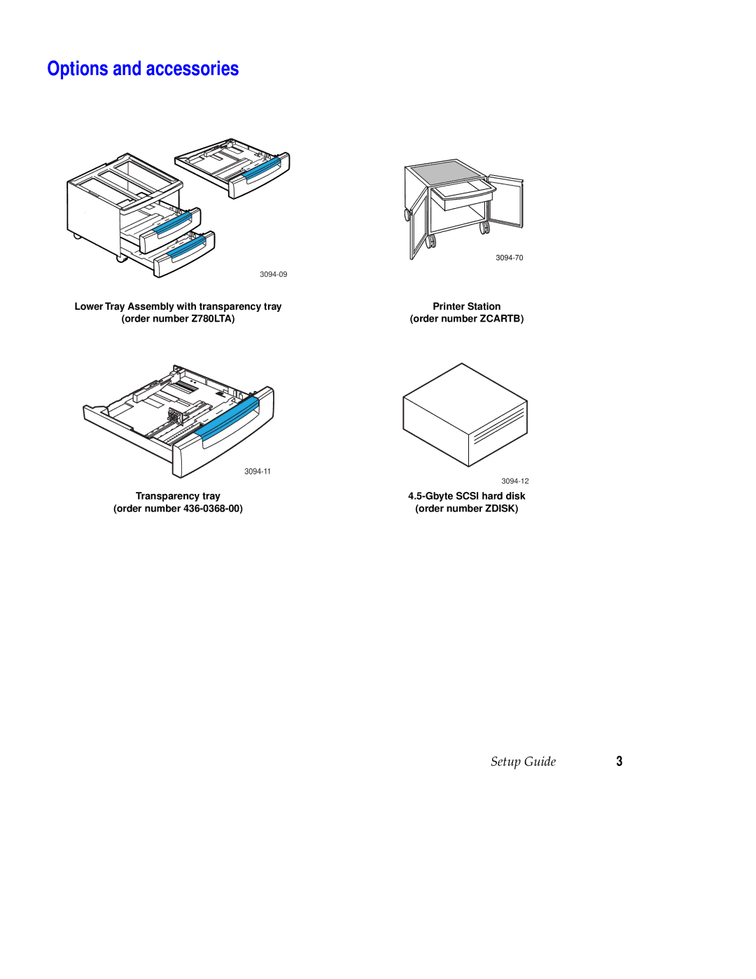 Tektronix 780 setup guide Options and accessories 