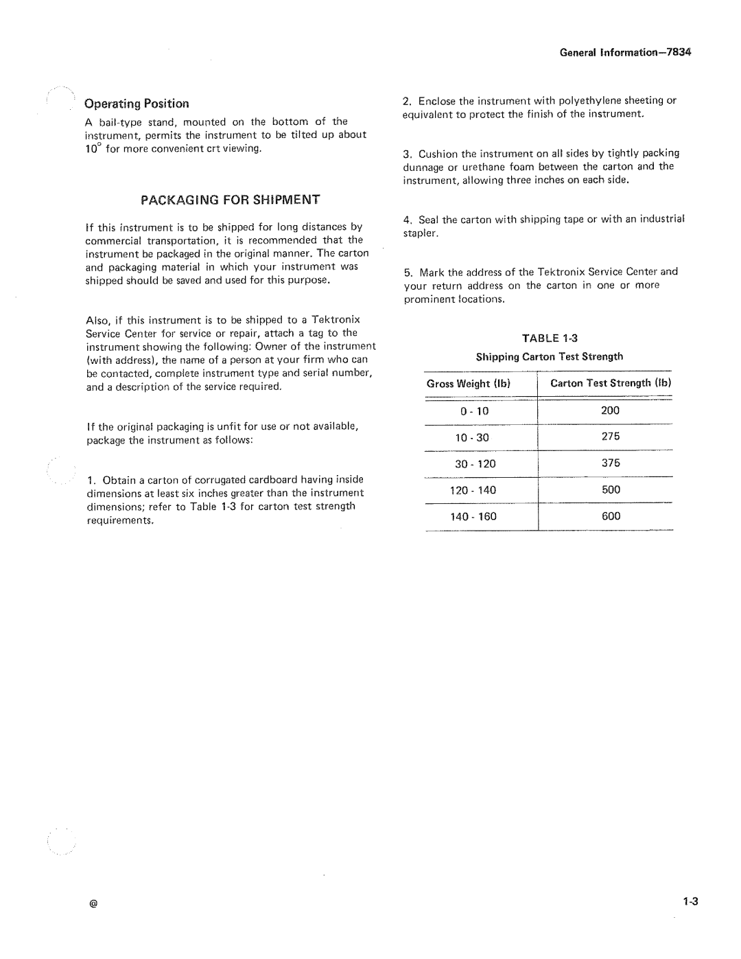 Tektronix 7834 manual 