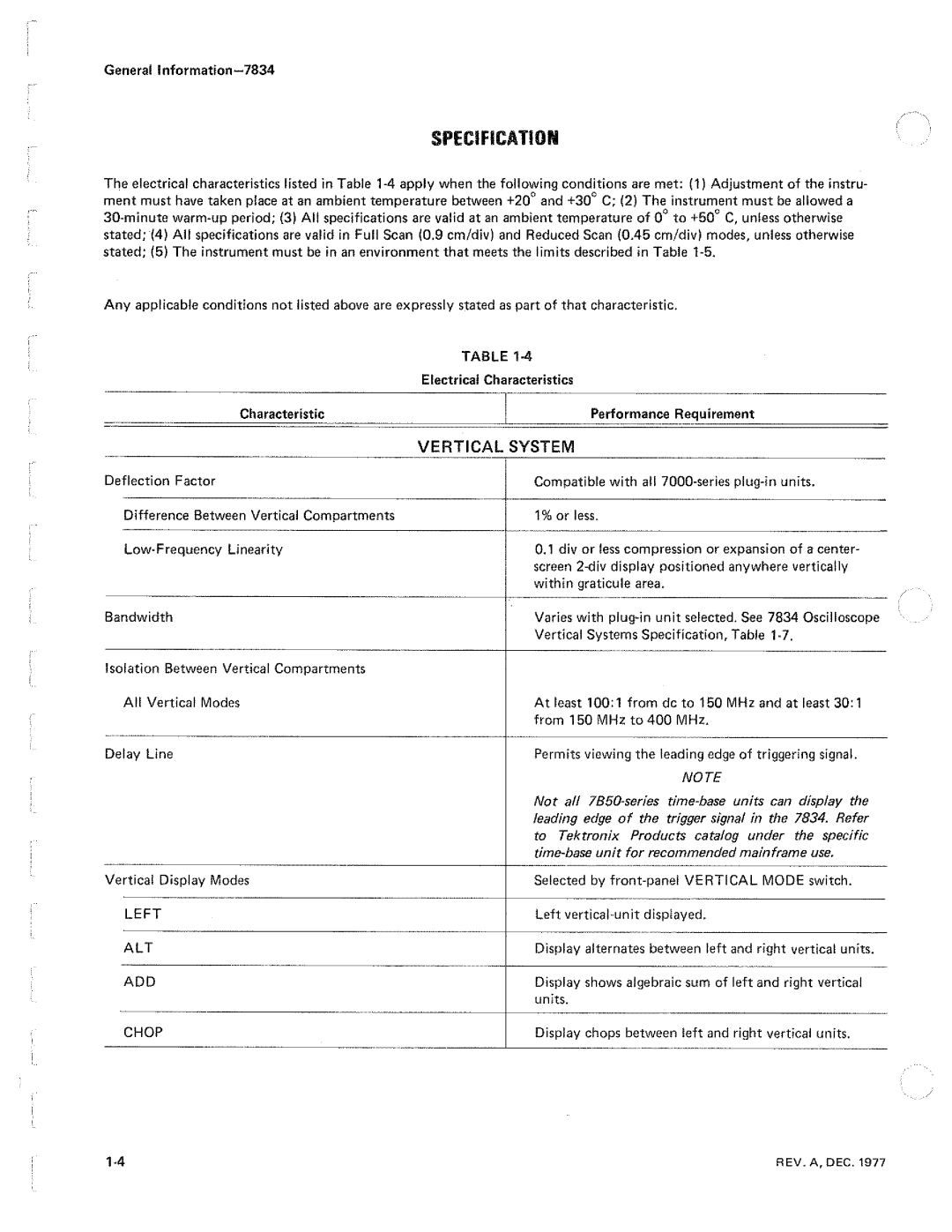 Tektronix 7834 manual 