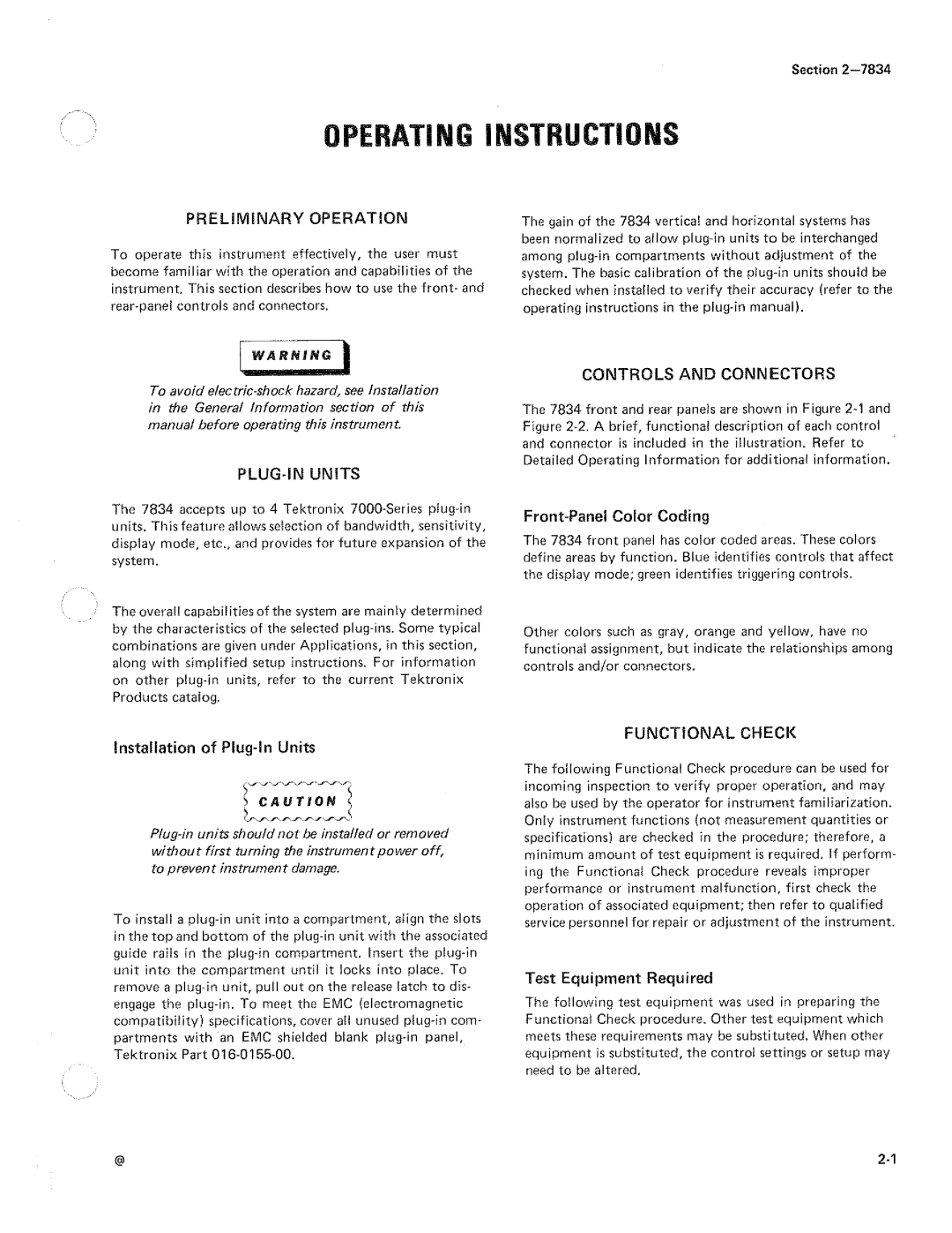 Tektronix 7834 manual 