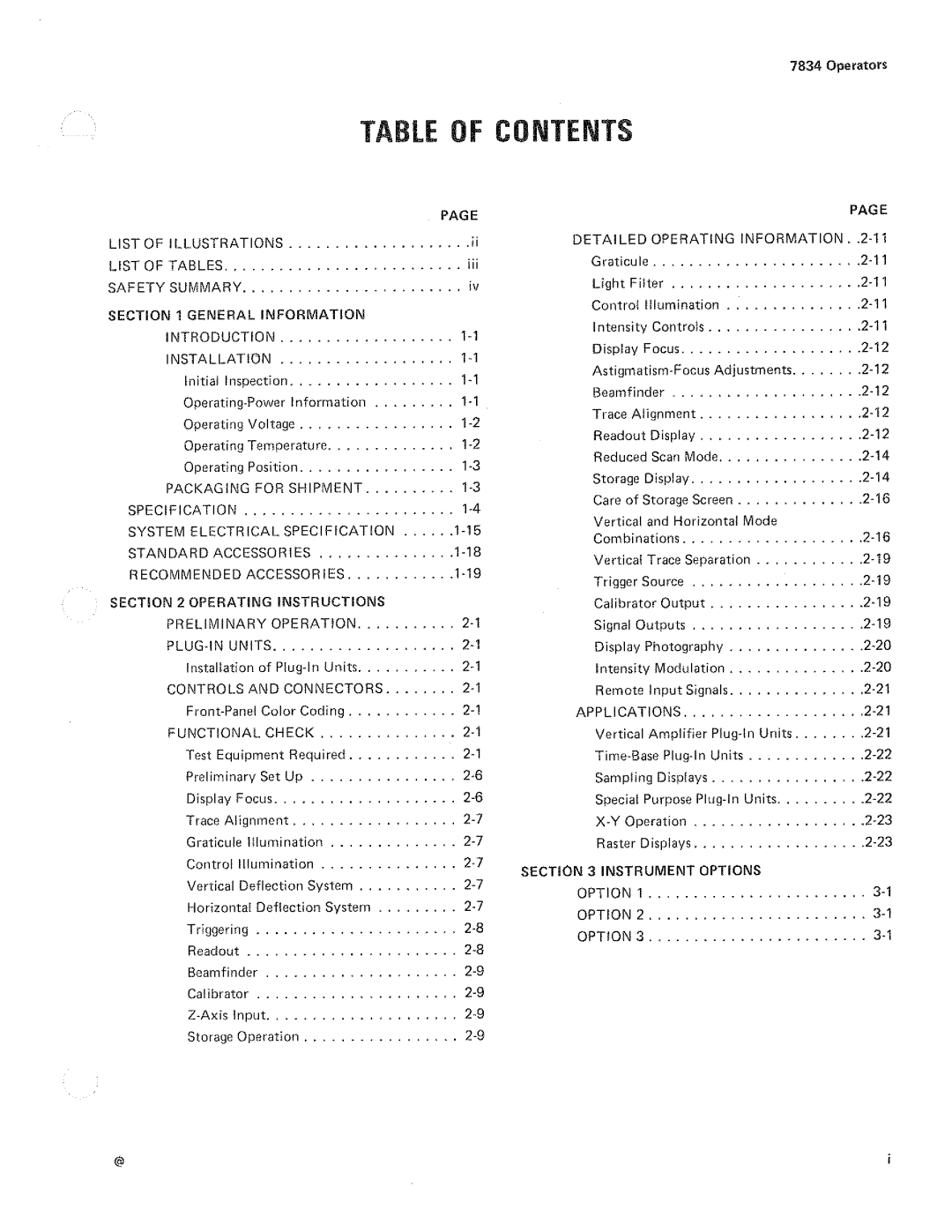 Tektronix 7834 manual 