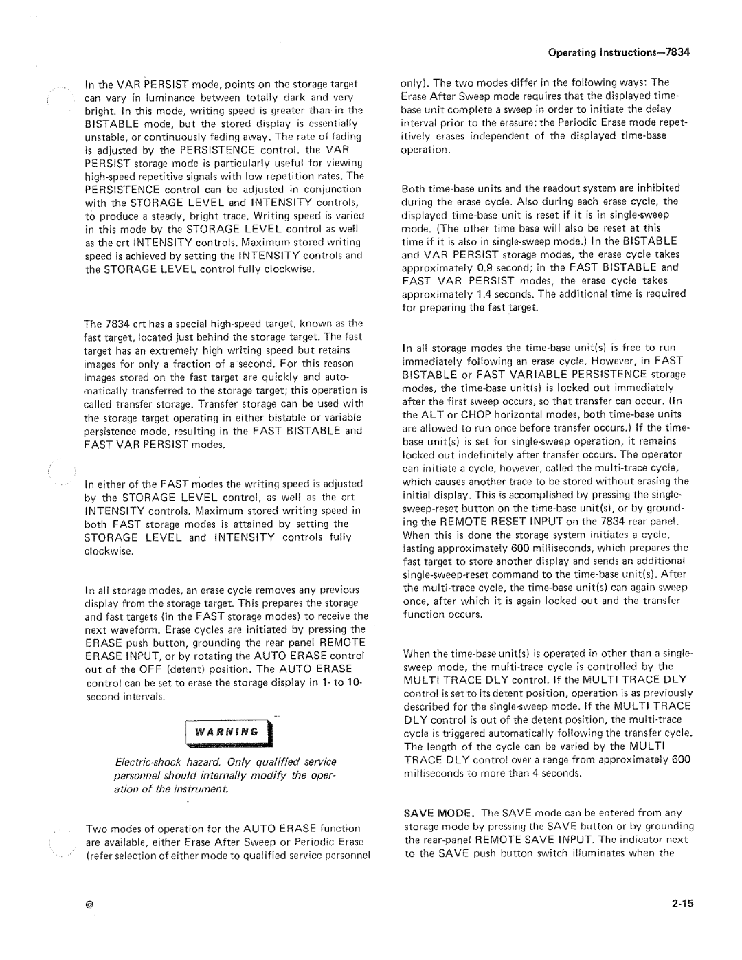 Tektronix 7834 manual 