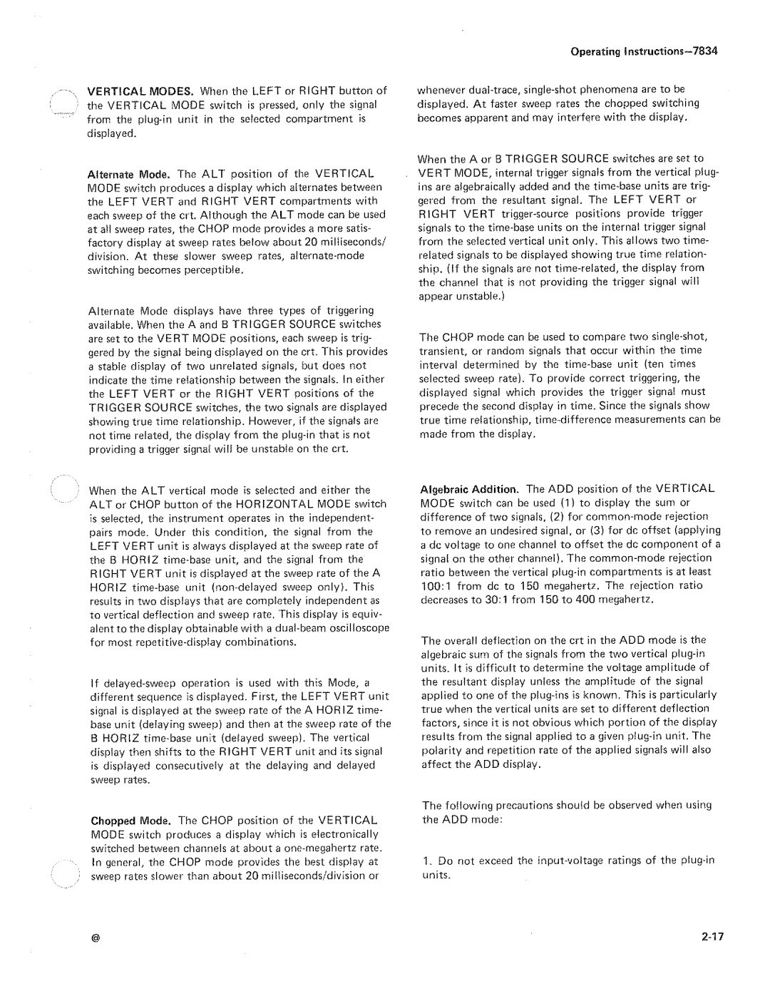 Tektronix 7834 manual 