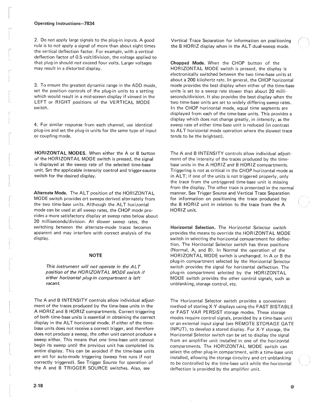 Tektronix 7834 manual 