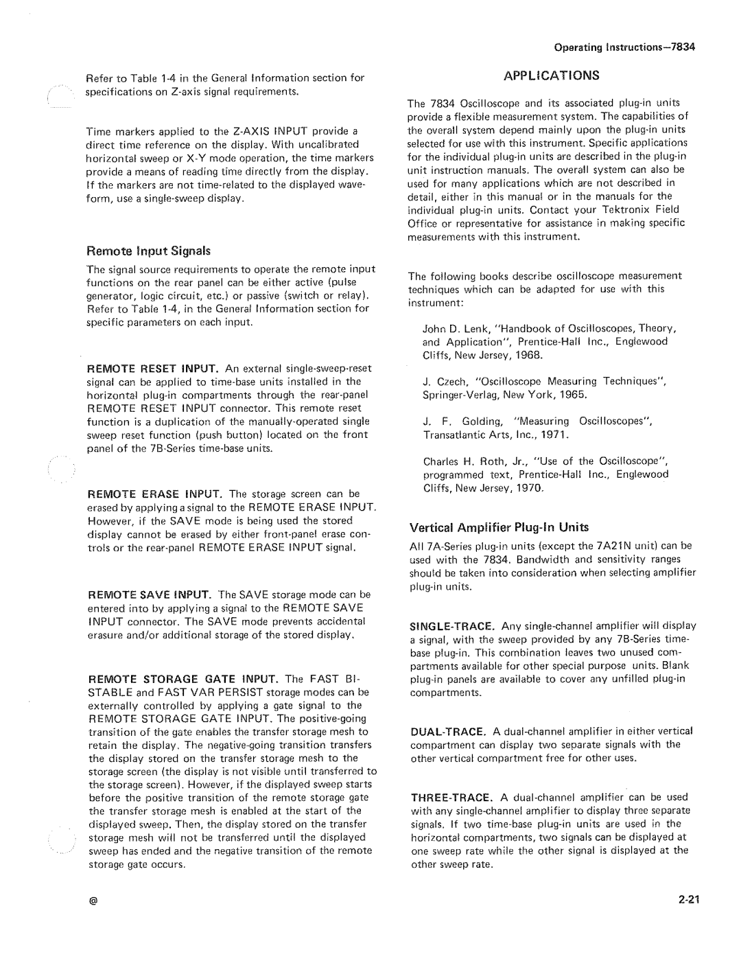 Tektronix 7834 manual 