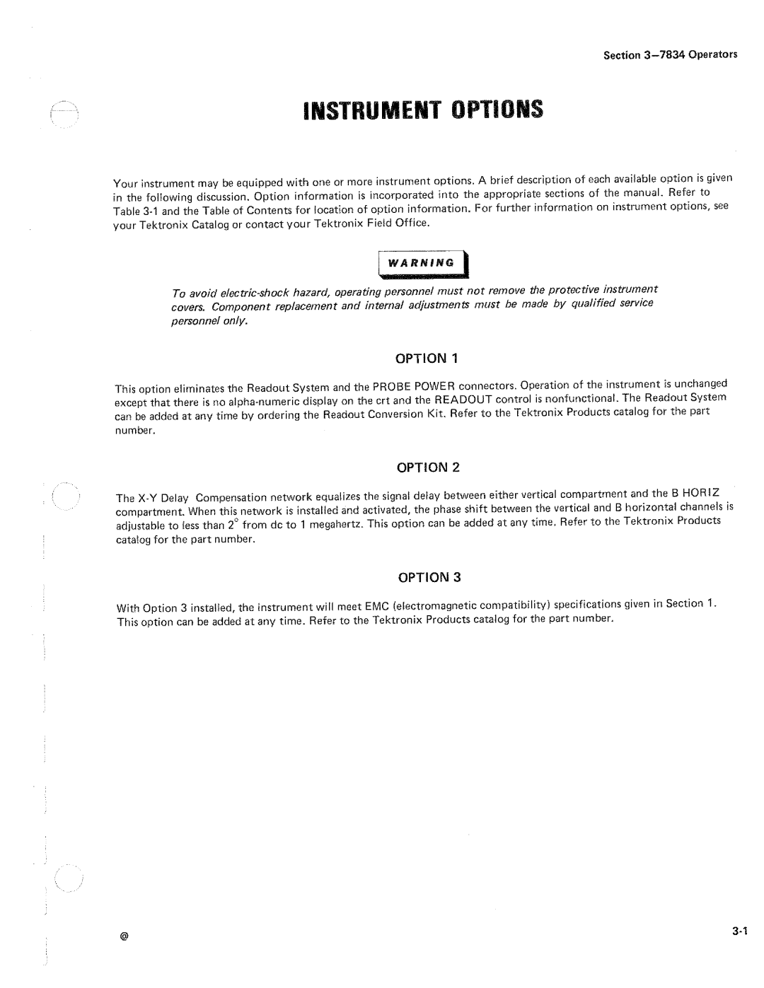 Tektronix 7834 manual 