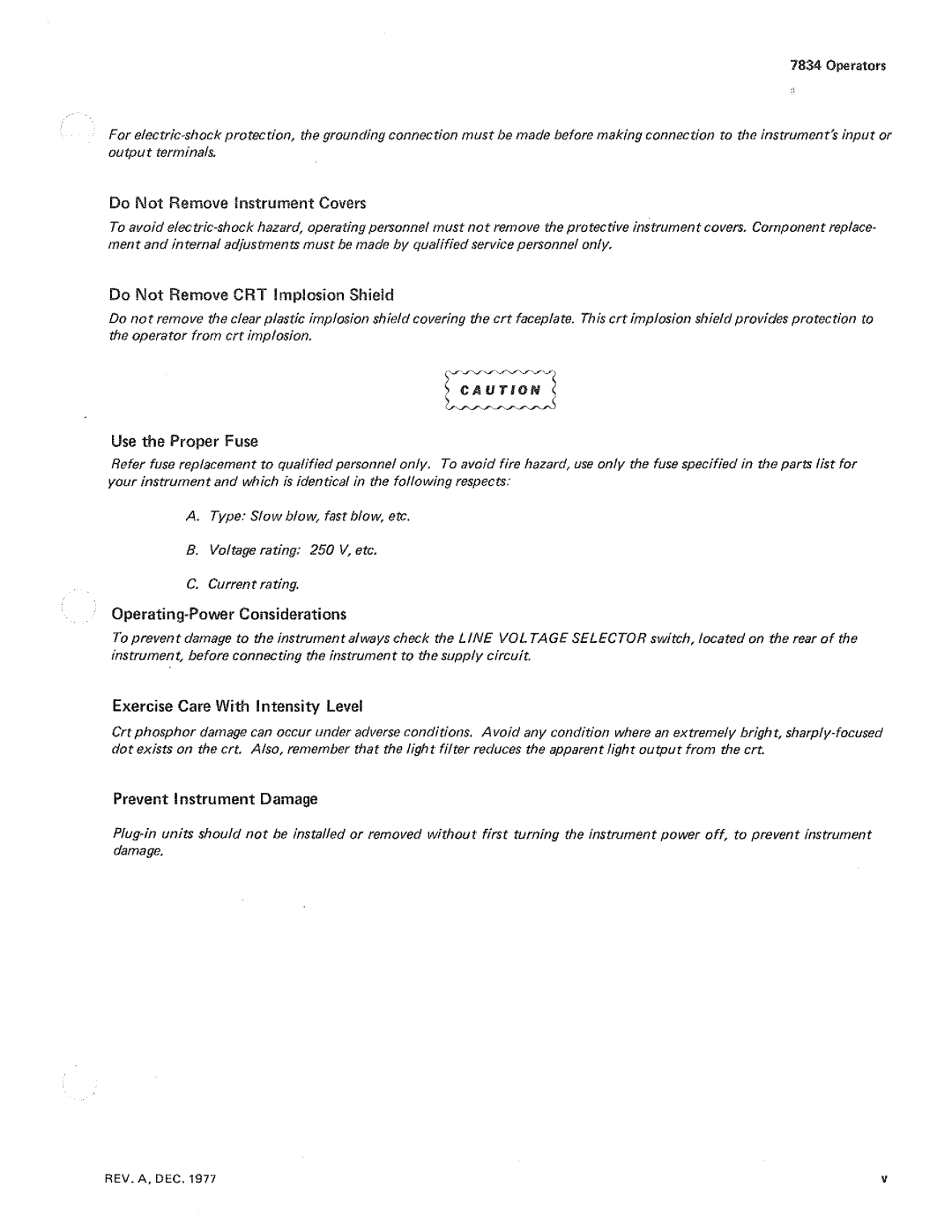 Tektronix 7834 manual 