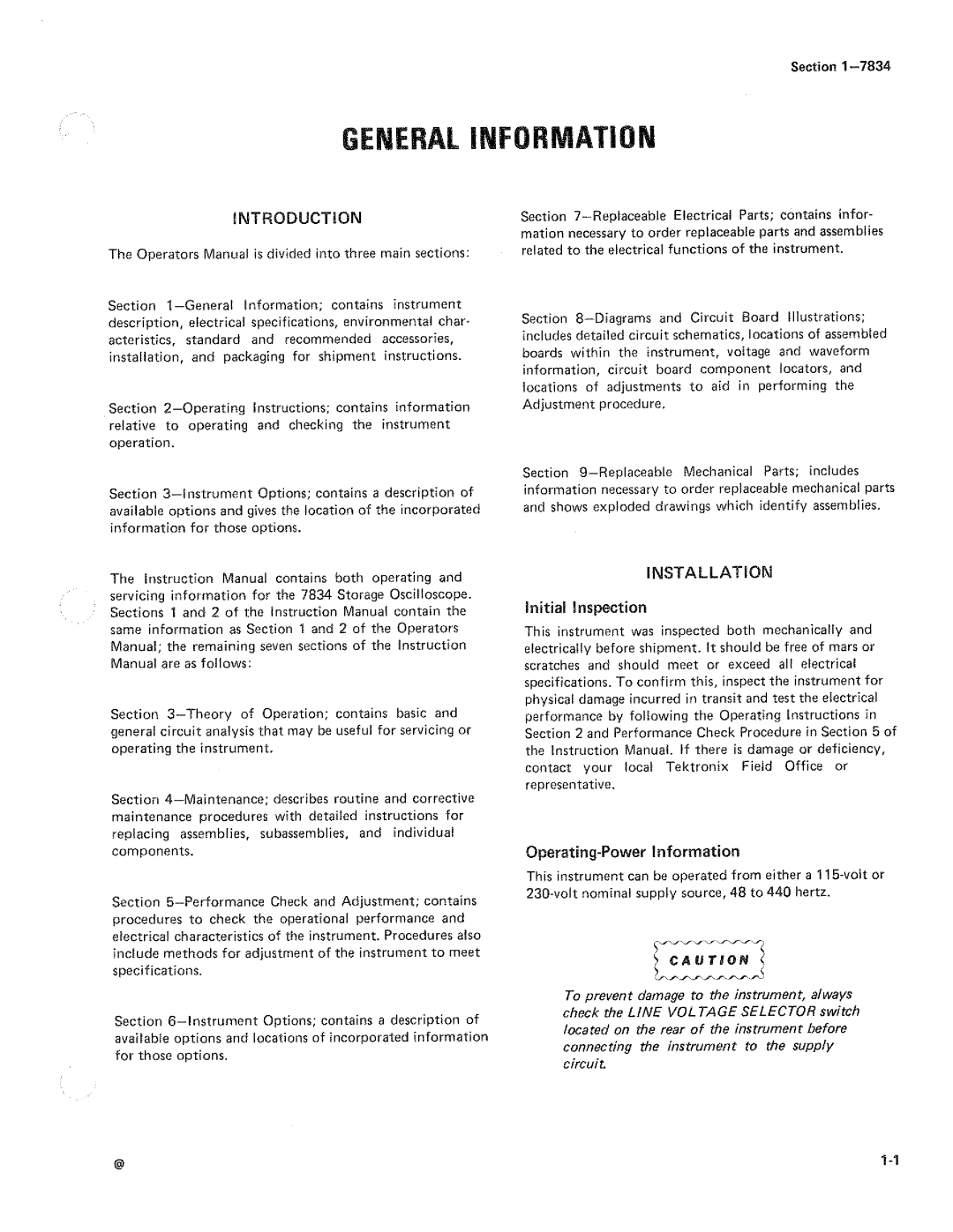 Tektronix 7834 manual 