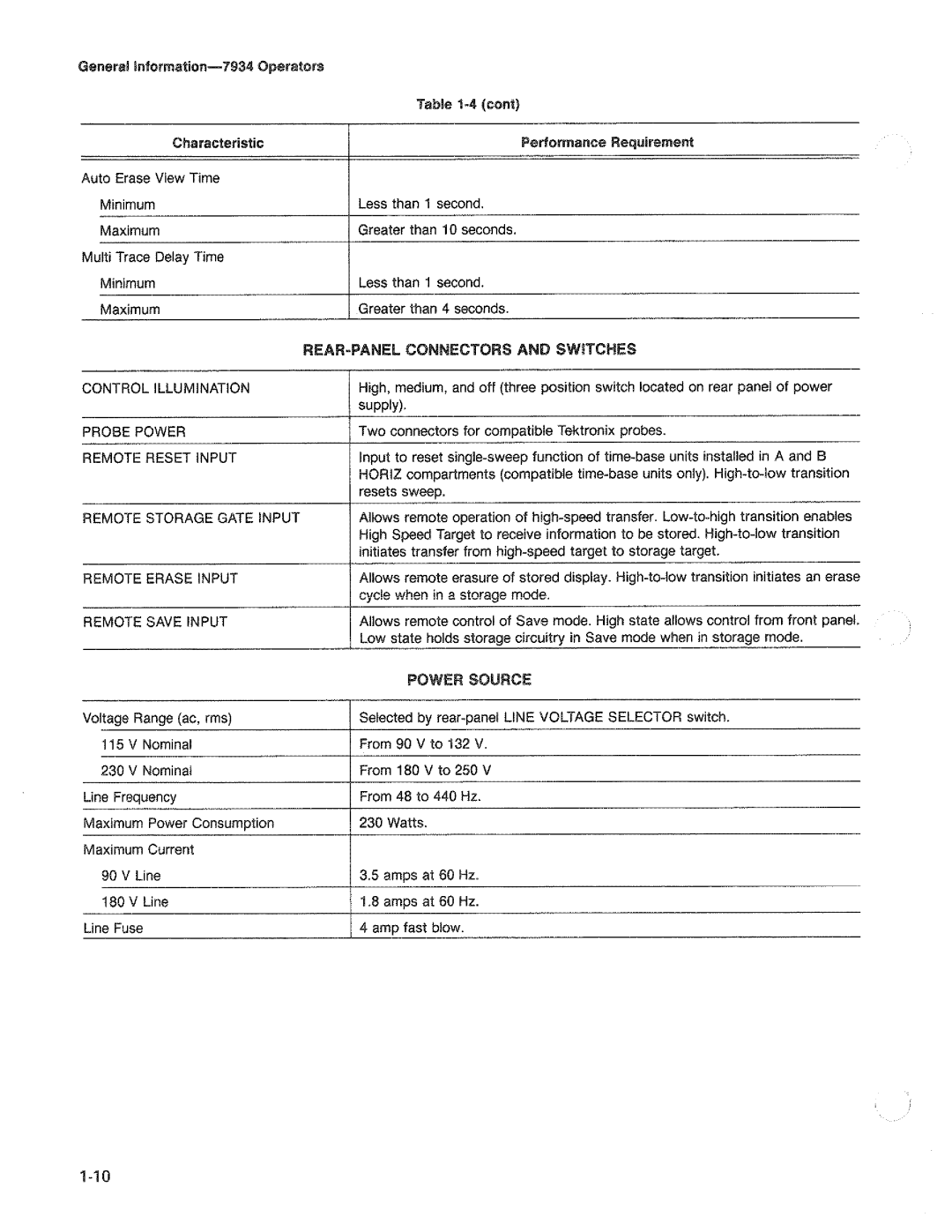 Tektronix 7934 manual 