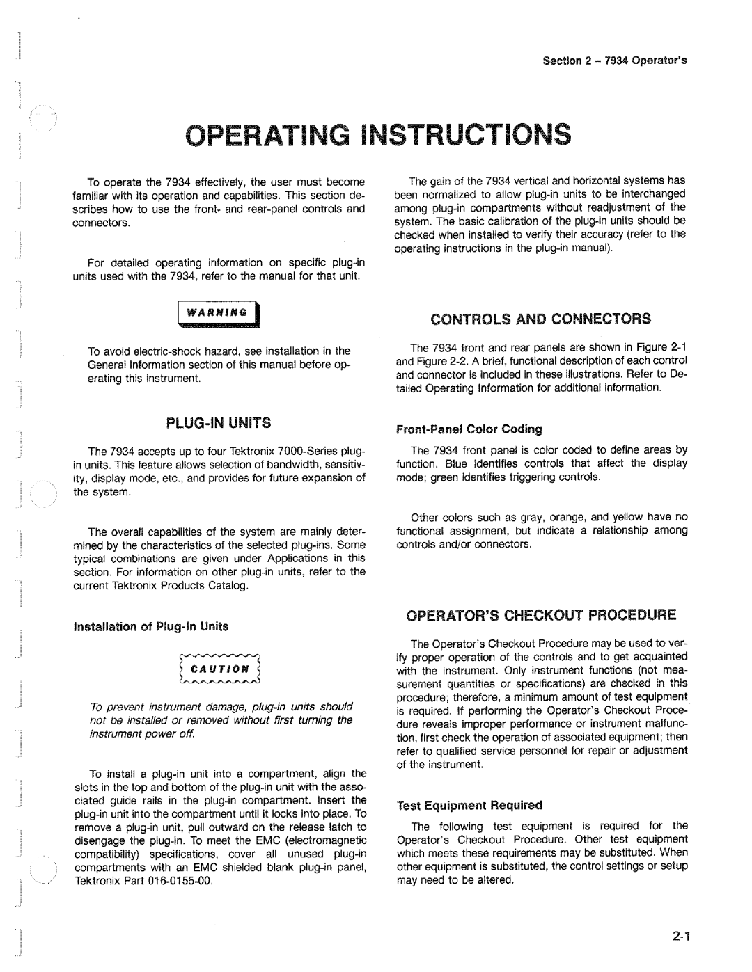 Tektronix 7934 manual 