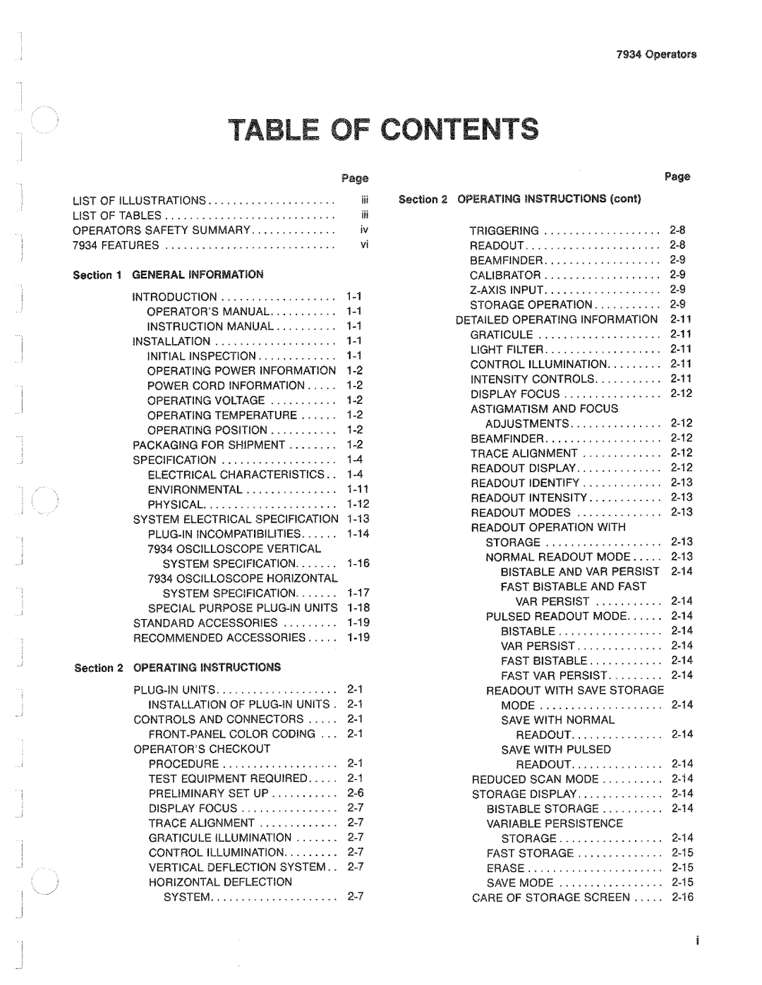 Tektronix 7934 manual 