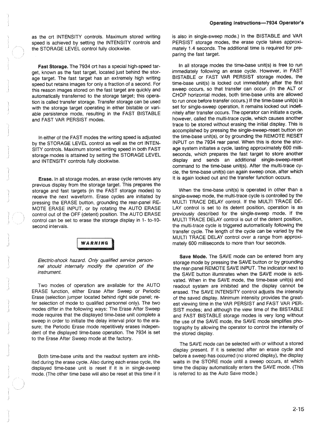 Tektronix 7934 manual 