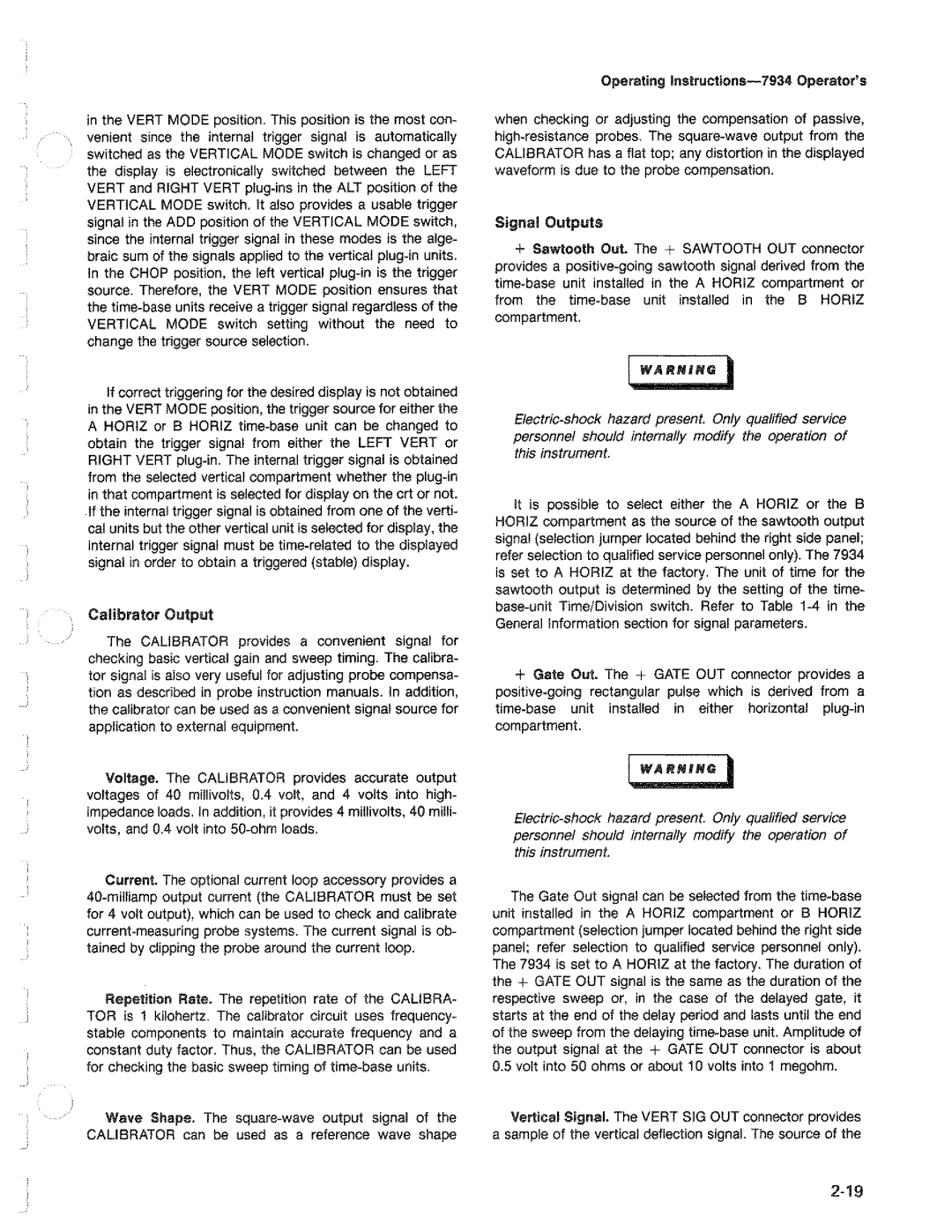 Tektronix 7934 manual 