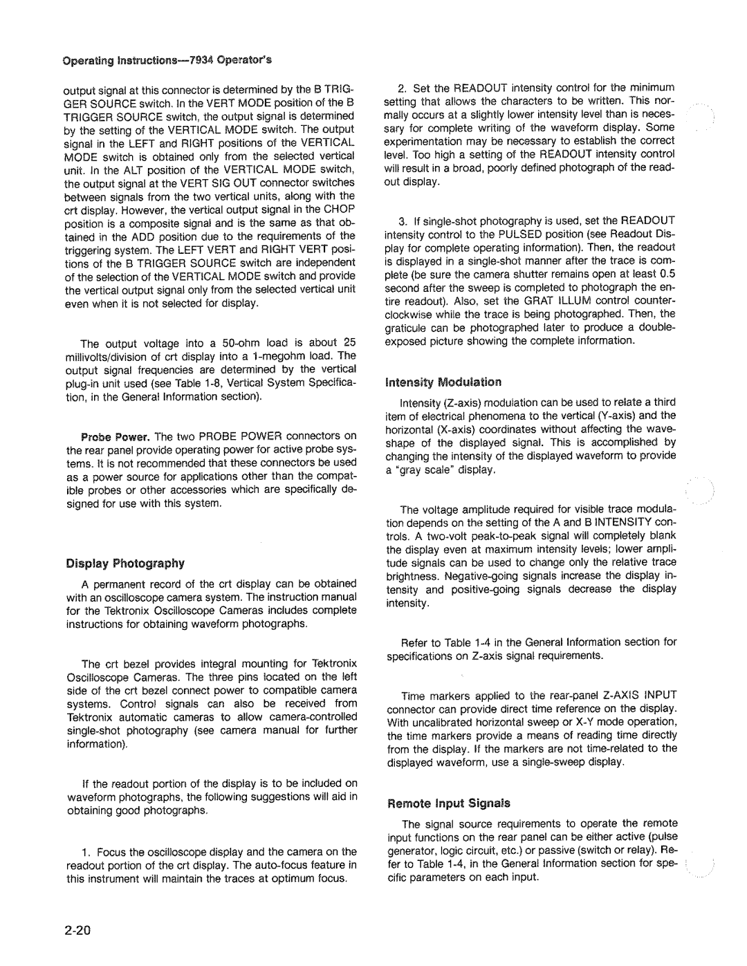 Tektronix 7934 manual 