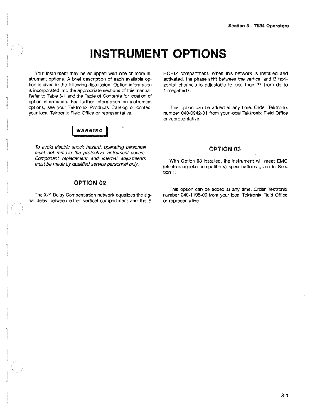 Tektronix 7934 manual 