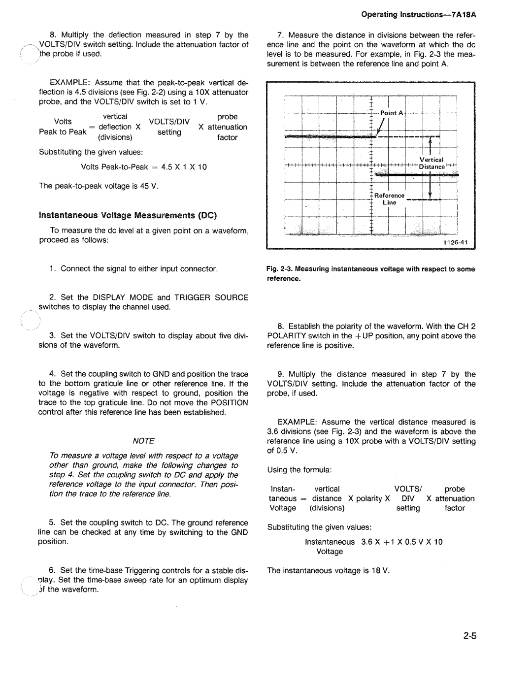 Tektronix 7A18A manual 