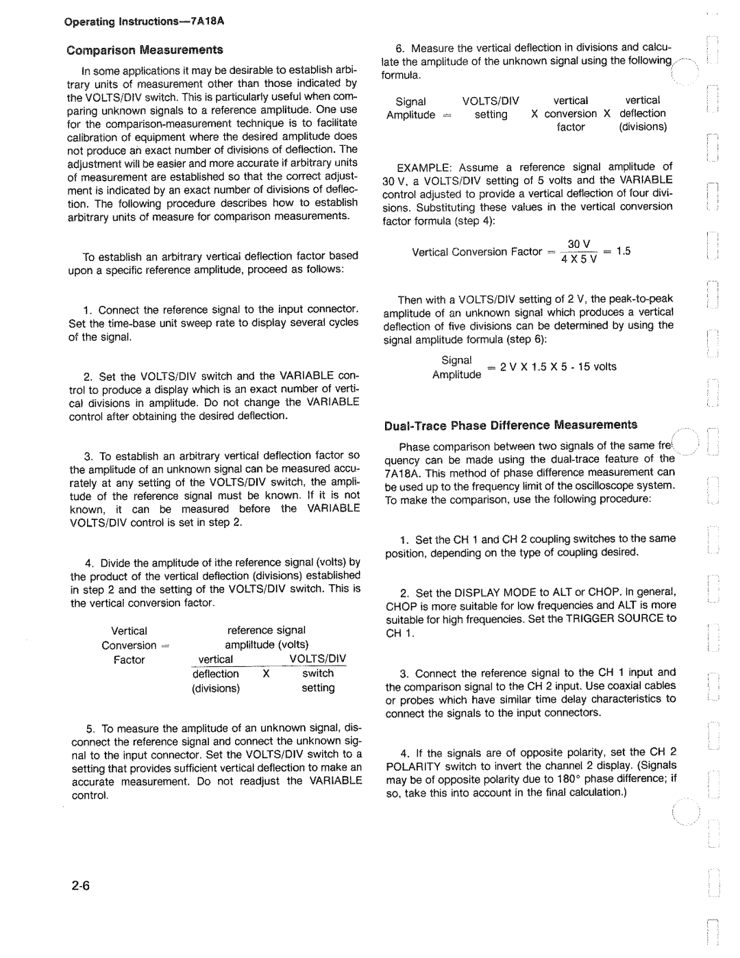 Tektronix 7A18A manual 