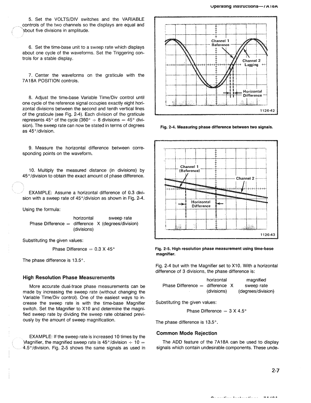 Tektronix 7A18A manual 