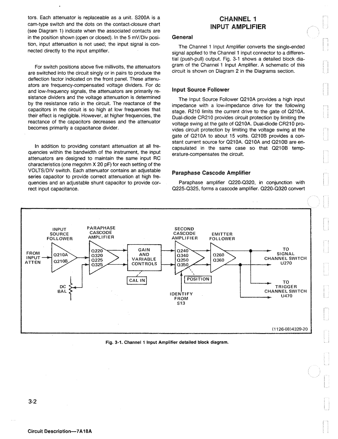 Tektronix 7A18A manual 