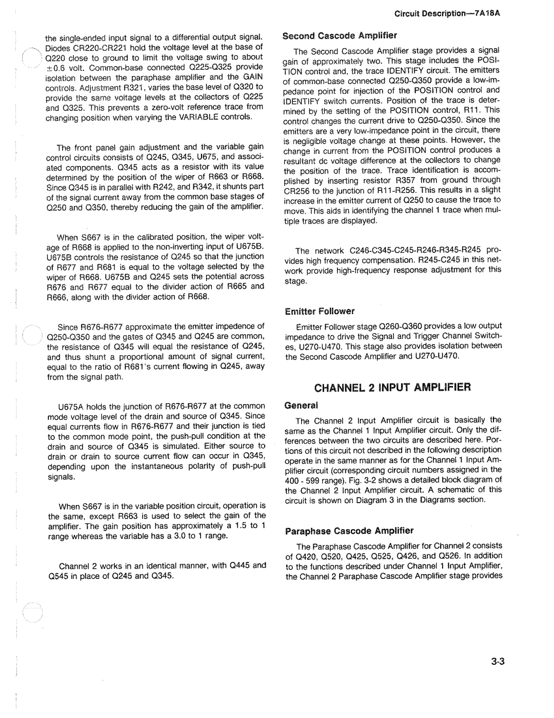 Tektronix 7A18A manual 