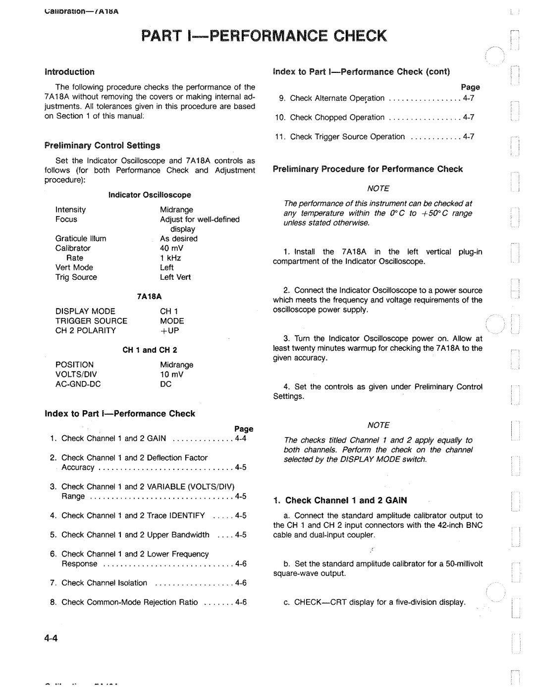 Tektronix 7A18A manual 