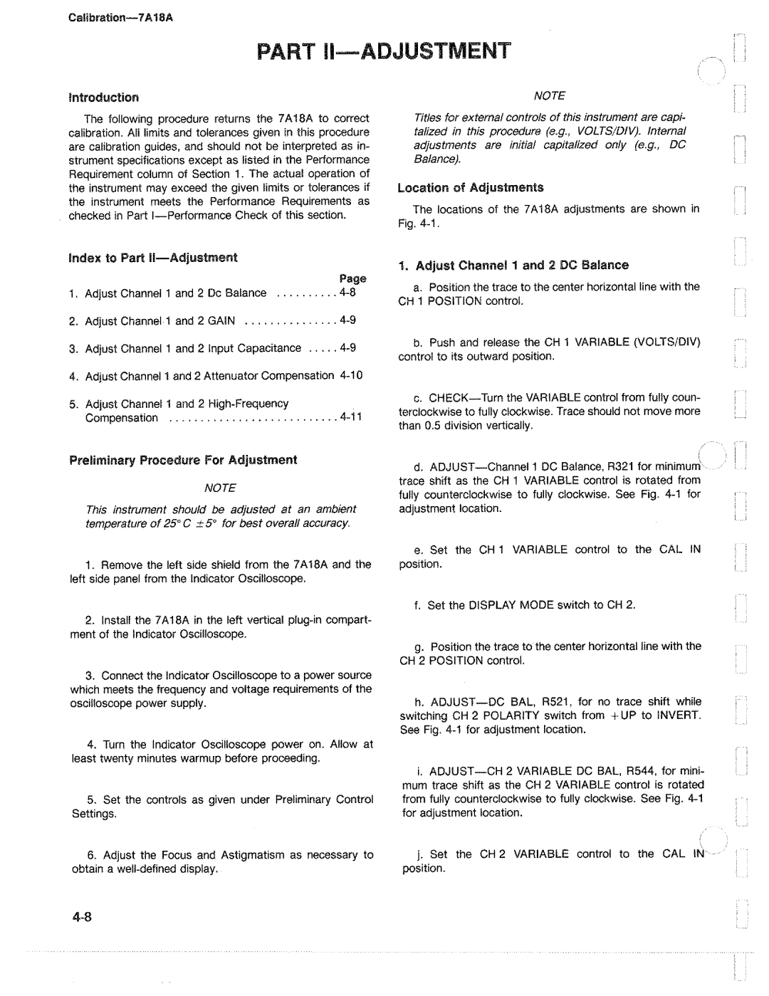 Tektronix 7A18A manual 