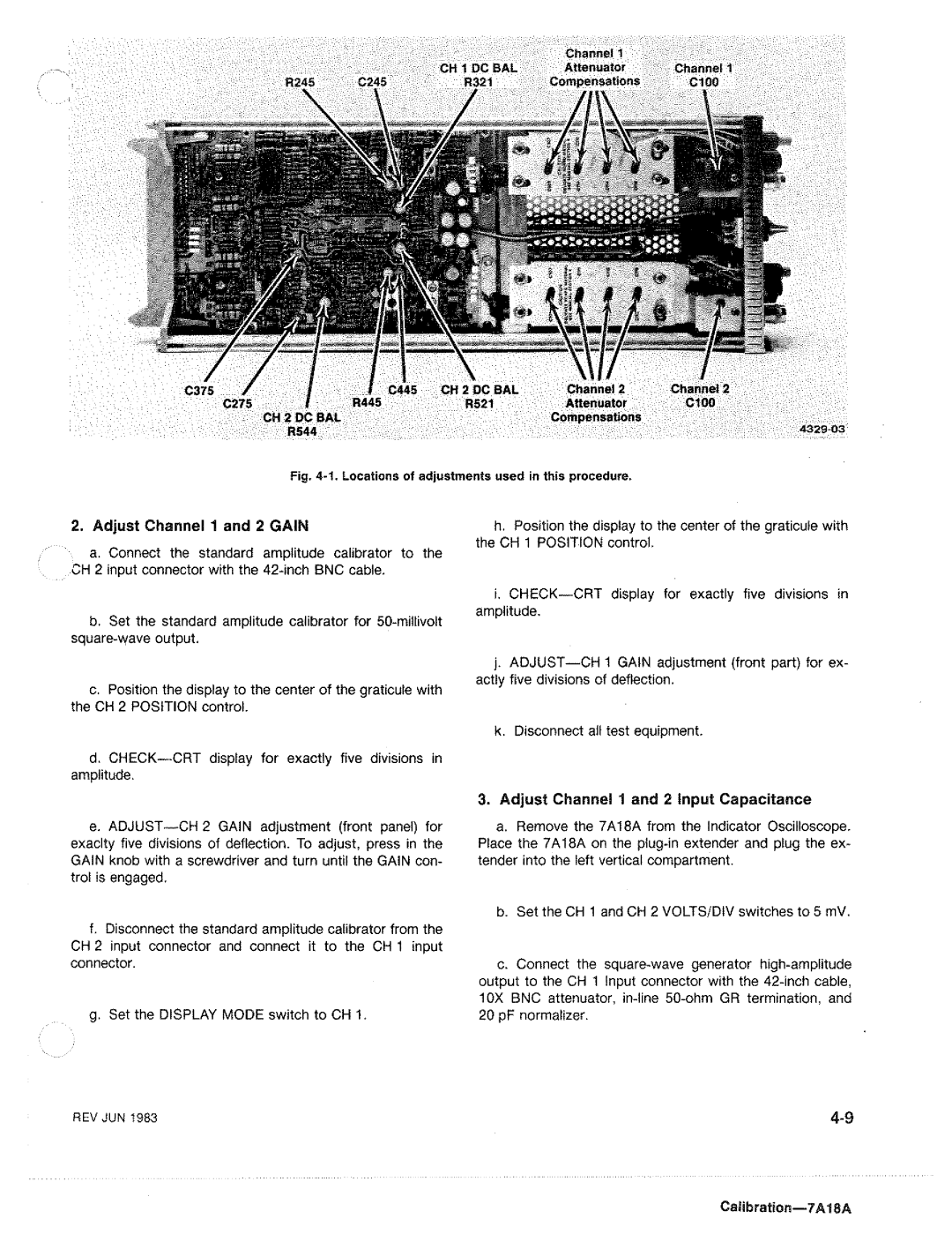 Tektronix 7A18A manual 