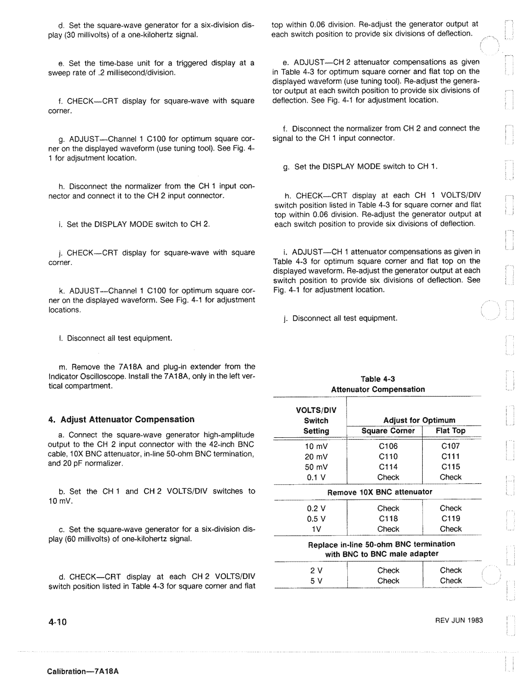 Tektronix 7A18A manual 