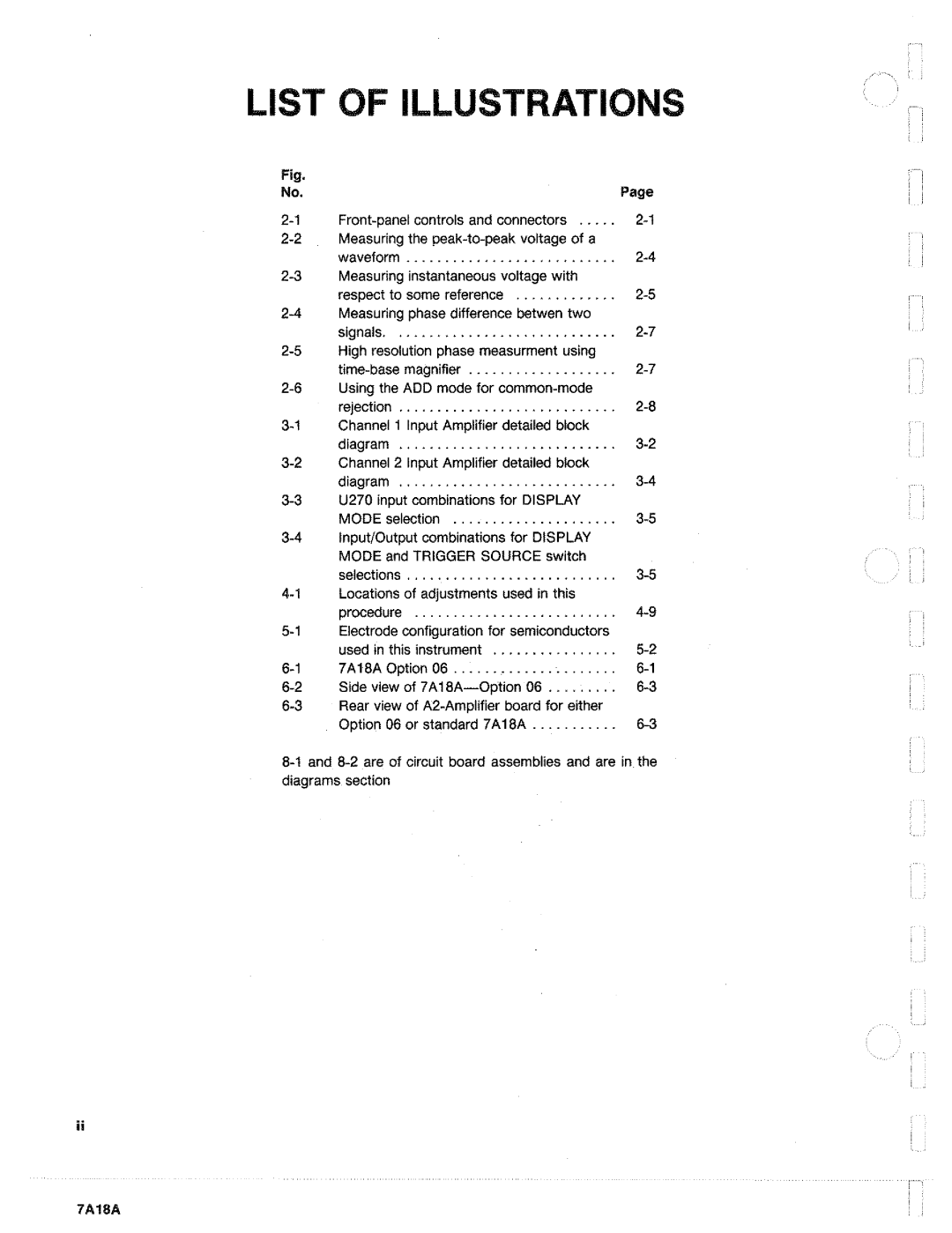 Tektronix 7A18A manual 