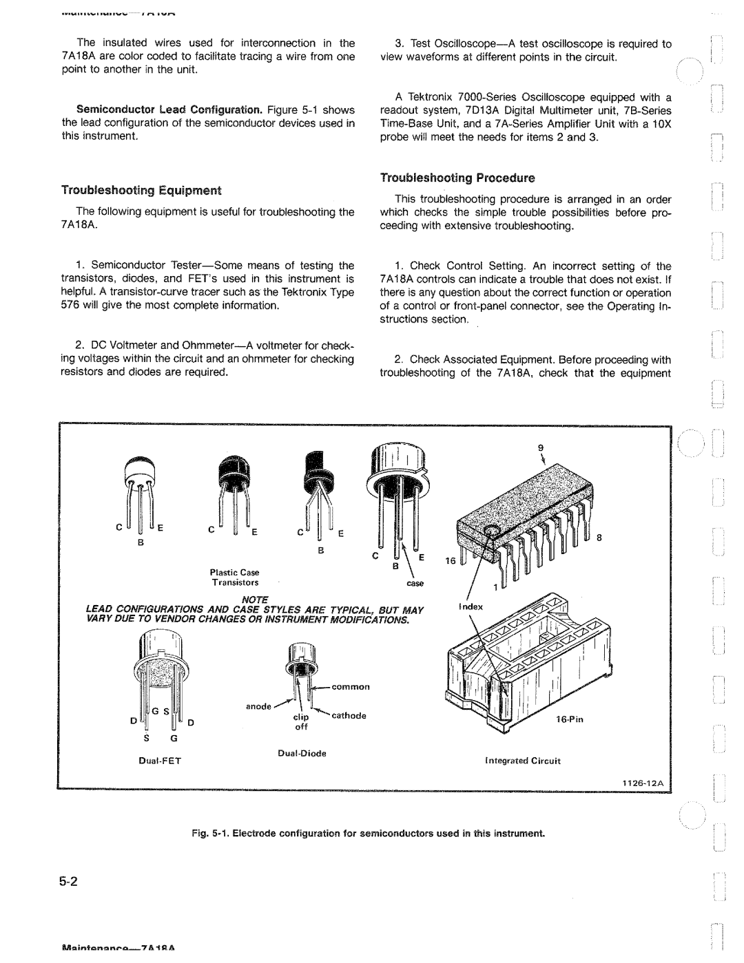 Tektronix 7A18A manual 